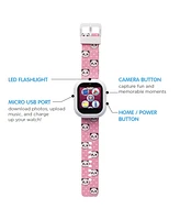 Playzoom V3 Girls White and Pink Silicone Smartwatch 42mm Gift Set