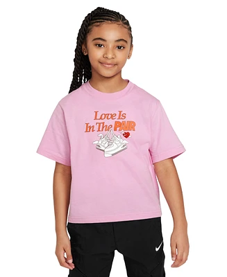 Nike Big Girls Sportswear Boxy-Fit Cotton Graphic T-Shirt