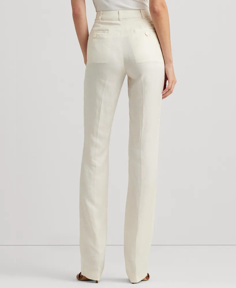 Lauren Ralph Women's Linen-Blend Twill Pants