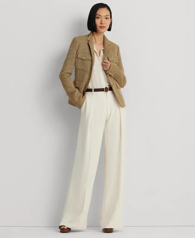 Lauren Ralph Lauren Women's Linen-Blend Herringbone Jacket