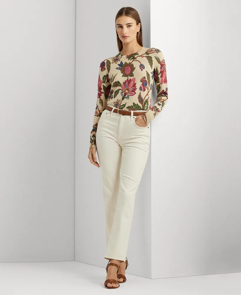 Lauren Ralph Lauren Women's Floral Cotton-Blend Sweater