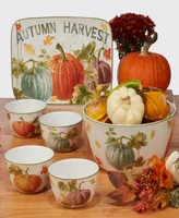 Certified International Autumn Harvest Ice Cream Bowl, Set of 4