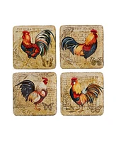 Certified International Gilded Rooster 4-Pc. Salad Plate