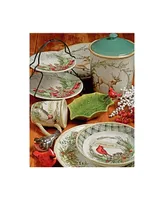 Certified International Holly and Ivy 4-Pc. Dessert Plate