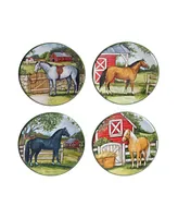 Certified International Clover Farm 4-Pc. Canape Plates asst.