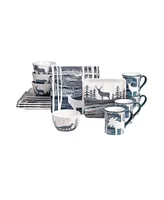 Certified International Fluidity Lodge 16 Piece Dinnerware Set