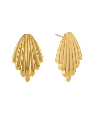 Heymaeve Stainless Steel 18K Gold Plated Trendy Piece Earrings