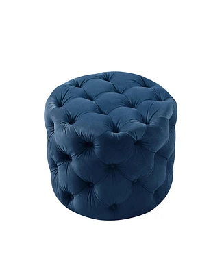 Inspired Home Marianna Velvet Ottoman