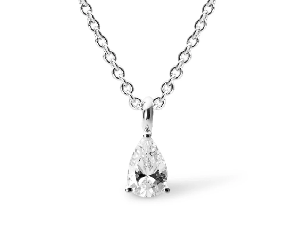 Ana Luisa Silver Delicate Solitaire Pendant - Elise Pendant Silver