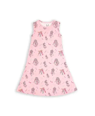 Bellabu Toddler| Child Bear Girls Dreamcatcher Pink Dress