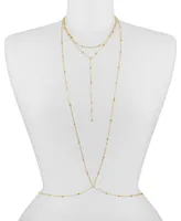 Oma The Label 18k Gold-Plated Dainty Bead Layered Body Chain