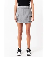 Women's Wool Cargo Skirt