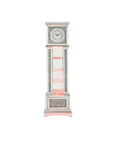 Simplie Fun Noralie Grandfather Clock with Led Mirrored & Faux Diamonds