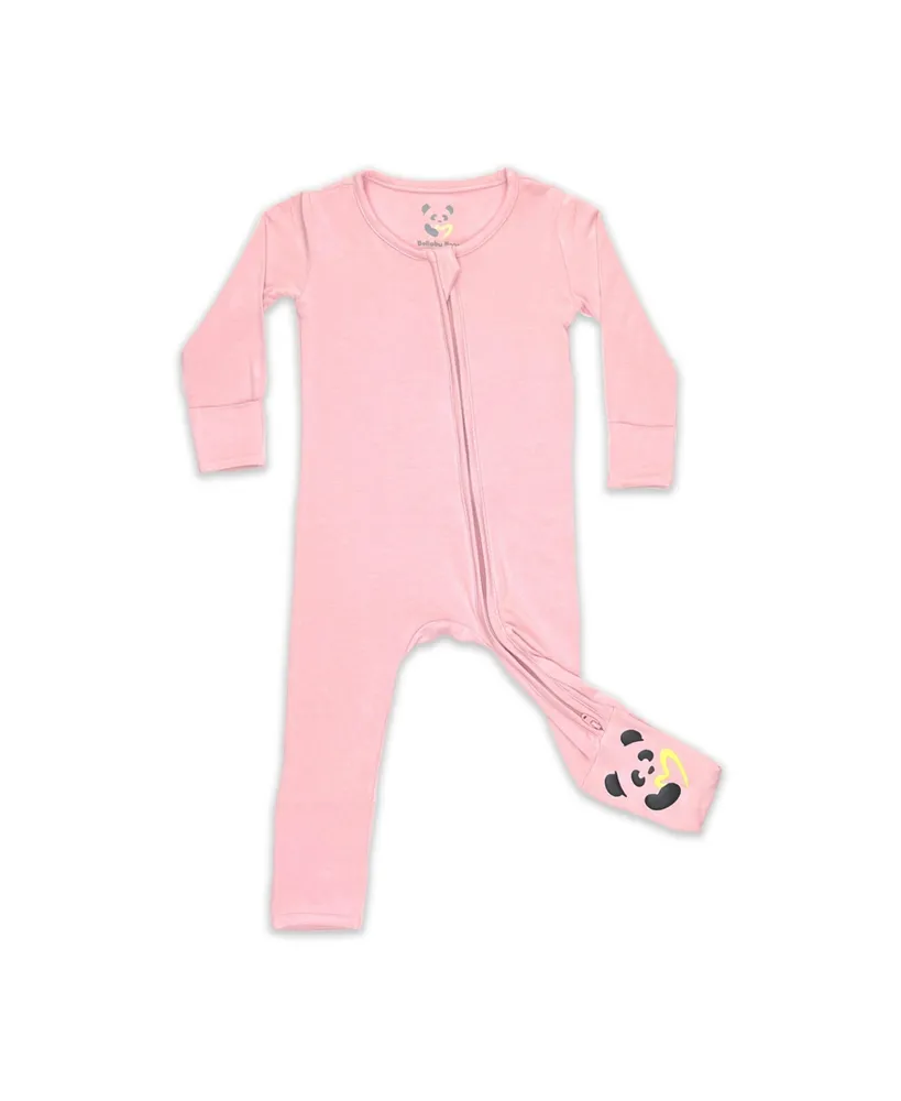 Bellabu Bear Baby Girls Dusty Rose Convertible Footie