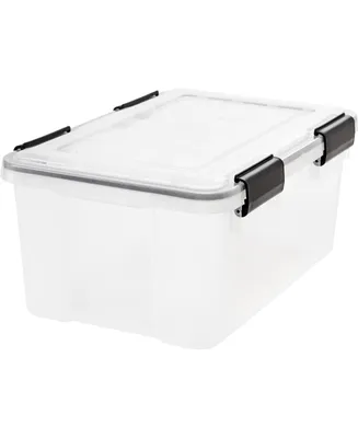 19qt Weatherpro Airtight Plastic Storage Bin with Lid and Seal and Secure Latching Buckles