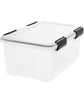 Iris 19qt Weatherpro Airtight Plastic Storage Bin with Lid and Seal and Secure Latching Buckles