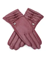 Women's Triple Beaded Touchscreen Sheepskin Gloves