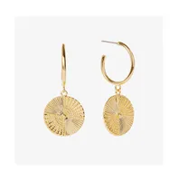 Ana Luisa Gold Coin Hoops - Michelle Earrings