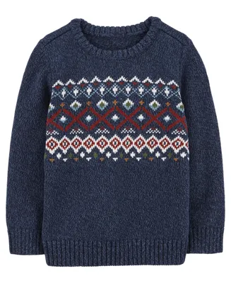 Carter's Toddler Boys Fair Isle Cotton Sweater