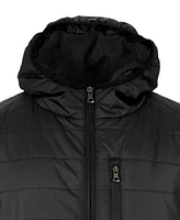 Spire By Galaxy Men's Sherpa Lined Hooded Puffer Jacket