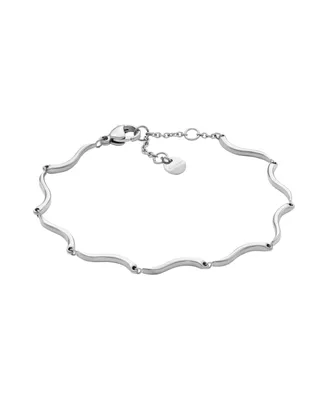 Skagen Women's Essential Waves Stainless Steel Chain Bracelet