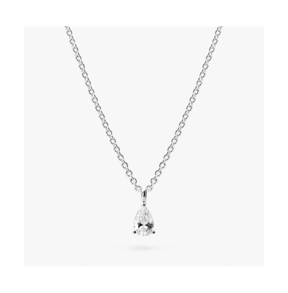 Ana Luisa Silver Delicate Solitaire Pendant - Elise Pendant Silver