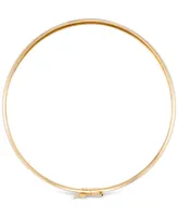 High Polished Round Flexible Bangle Bracelet in 10k Gold