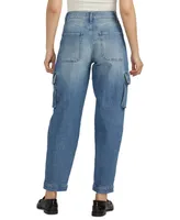 Silver Jeans Co. Women's High-Rise Cargo-Pocket Jeans