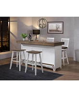 Closeout Peighton 3 Piece Bar Set (Bar with 2 Stools)