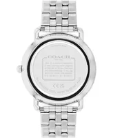 Coach Men's Elliot Silver-Tone Stainless Steel Bracelet Watch 40mm