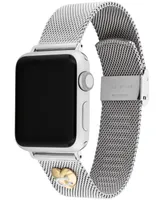 Coach Silver-Tone Stainless Steel Mesh Bracelet for 38, 40, 41mm Apple Watch