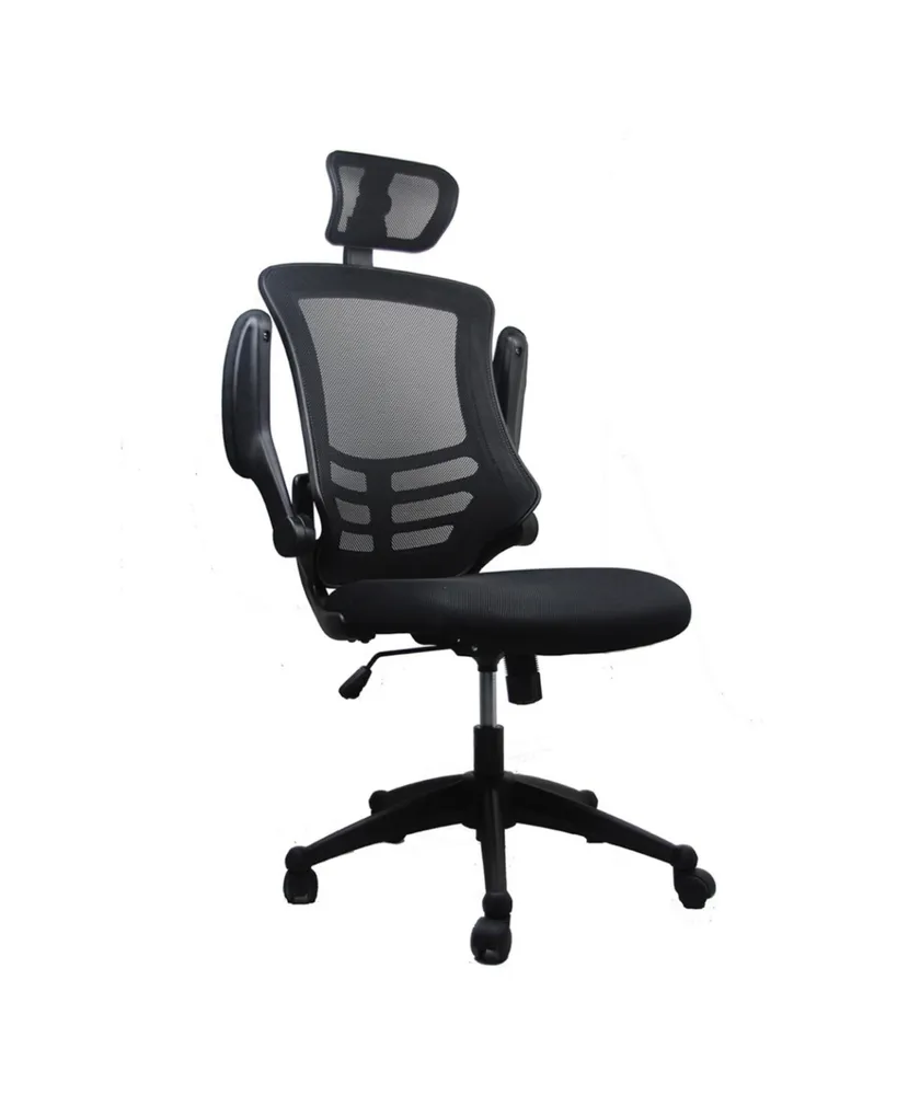 Streamdale Furniture Modern High-Back Mesh Executive Office Chair With Headrest And Flip-Up Arms