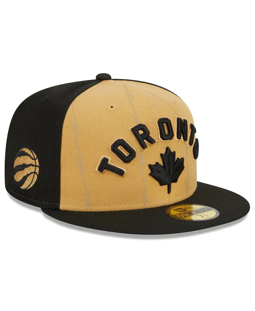 Men's New Era Gold, Black Toronto Raptors 2023/24 City Edition 59FIFTY Fitted Hat