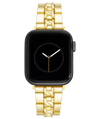 Nine West Women's Gold-Tone Alloy Bracelet Compatible with 38mm, 40mm and 41mm Apple Watch - Gold