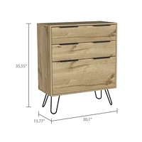 Streamdale Furniture Kirsage 3-Drawer Dresser Light Oak