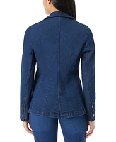 Gloria Vanderbilt Women's Denim One-Button Blazer