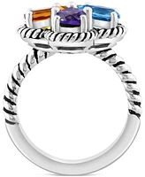 Effy Multi-Gemstone Flower Ring (2-7/8 ct. t.w.) in Sterling Silver