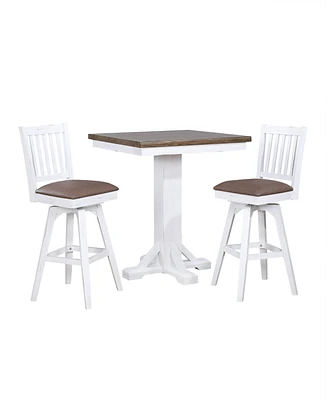Closeout Peighton 3 Piece Pub Table Set (Table and 2 stools)