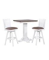 Closeout Peighton 3 Piece Pub Table Set (Table and 2 stools)