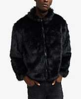 Reason Men's Faux Fur Full Zip Jacket