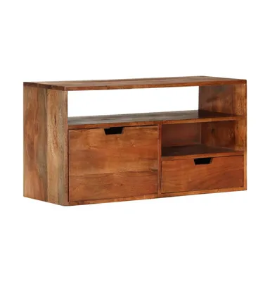 Tv Stand 31.5"x11.8"x16.5" Solid Wood Acacia
