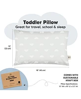 1pk Toddler Pillow, Soft Organic Cotton Pillows for Sleeping, 13X18 Kids Pillow