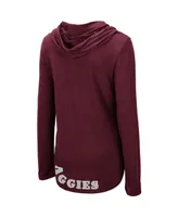 Women's Colosseum Maroon Texas A&M Aggies My Lover Lightweight Hooded Long Sleeve T-shirt