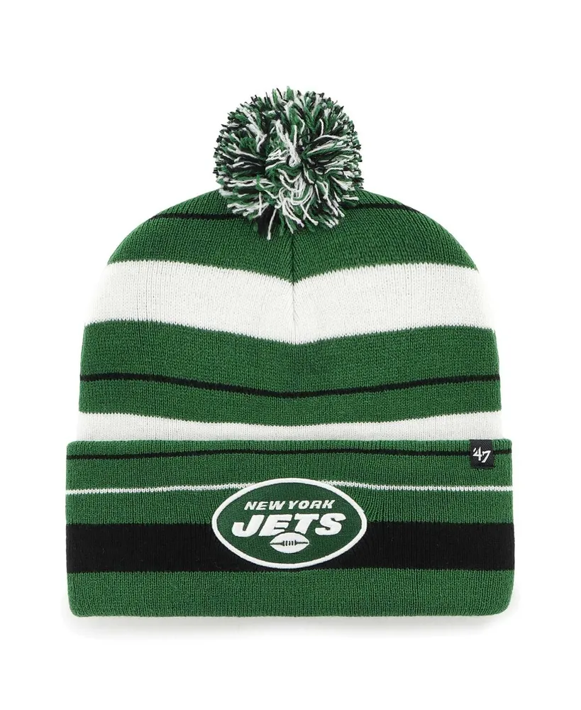 Men's '47 Brand Green New York Jets Powerline Cuffed Knit Hat with Pom