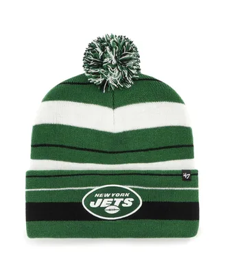 Men's '47 Brand Green New York Jets Powerline Cuffed Knit Hat with Pom