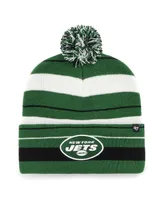 Men's '47 Brand Green New York Jets Powerline Cuffed Knit Hat with Pom