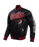 Men's Pro Standard Black Portland Trail Blazers 2023/24 City Edition Satin Full-Snap Jacket