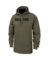 Men's Nike Olive Alabama Crimson Tide Military-Inspired Pack Club Fleece Pullover Hoodie