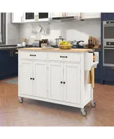 Wood Top Kitchen Island Cart