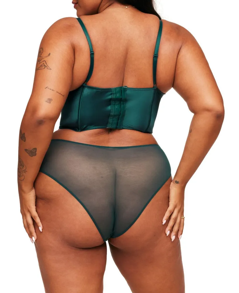Genevieve Women's Plus-Size Cropped Corset & Panty Set